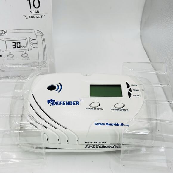 New Defender CA6150 LCD Display Battery Powered Carbon Monoxide Detector Alarm - Picture 8 of 10